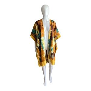 Stylish Multicolor Kimono Jacket Size OS